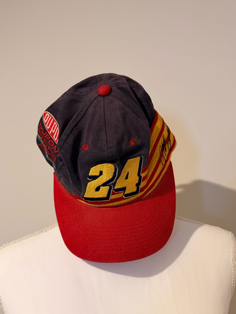 Chase Authentics Navy, Yellow & Red Racing Snapback Hat